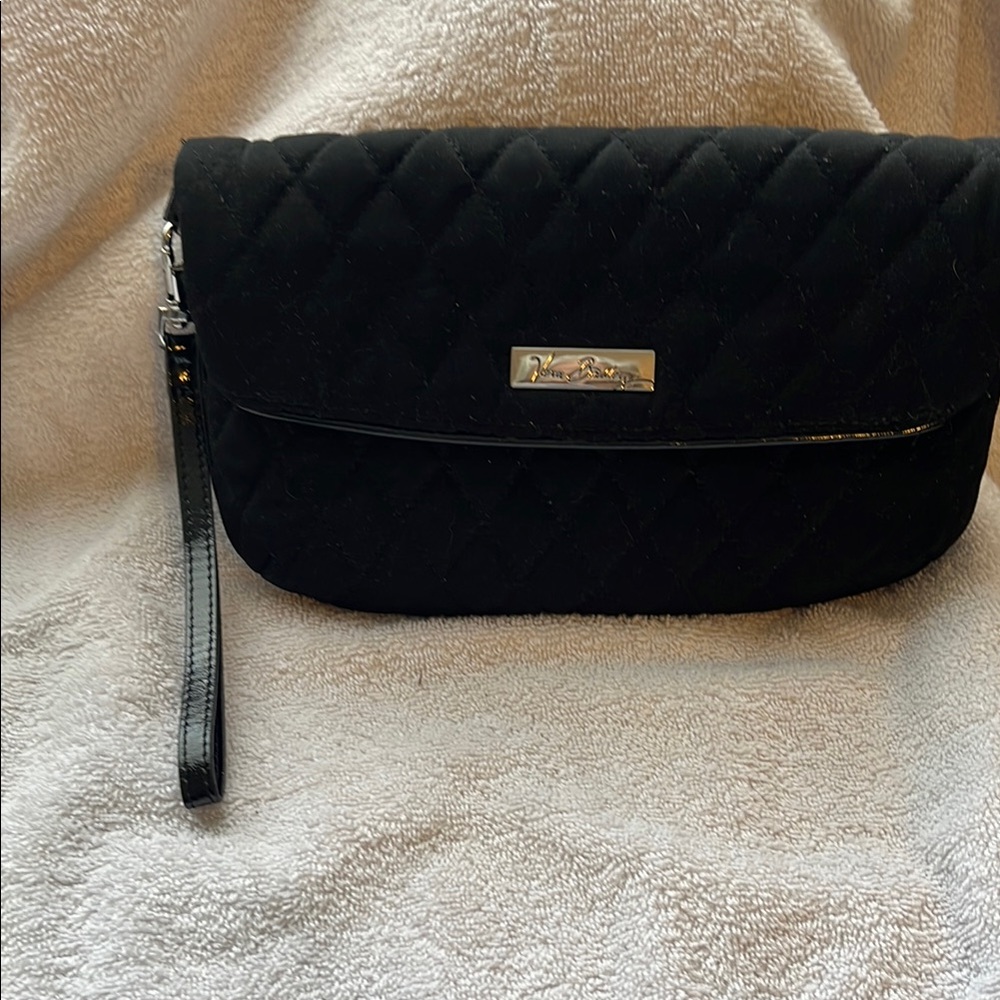 Vera Bradley Black Quilted Wristlet Clutch